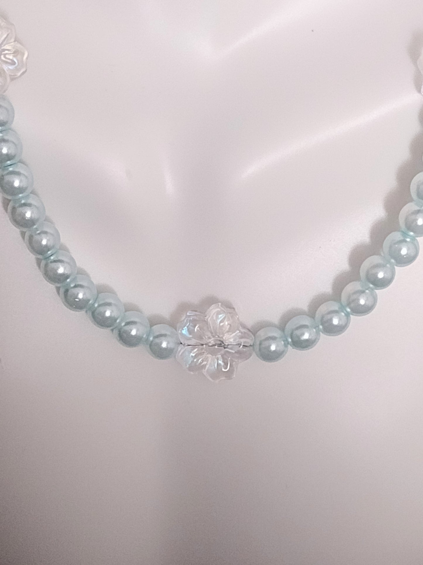"Spring Pearls" Glass Pearl Beaded Necklace, Stainless Steel, Magnetic Clasp, 6 Colors