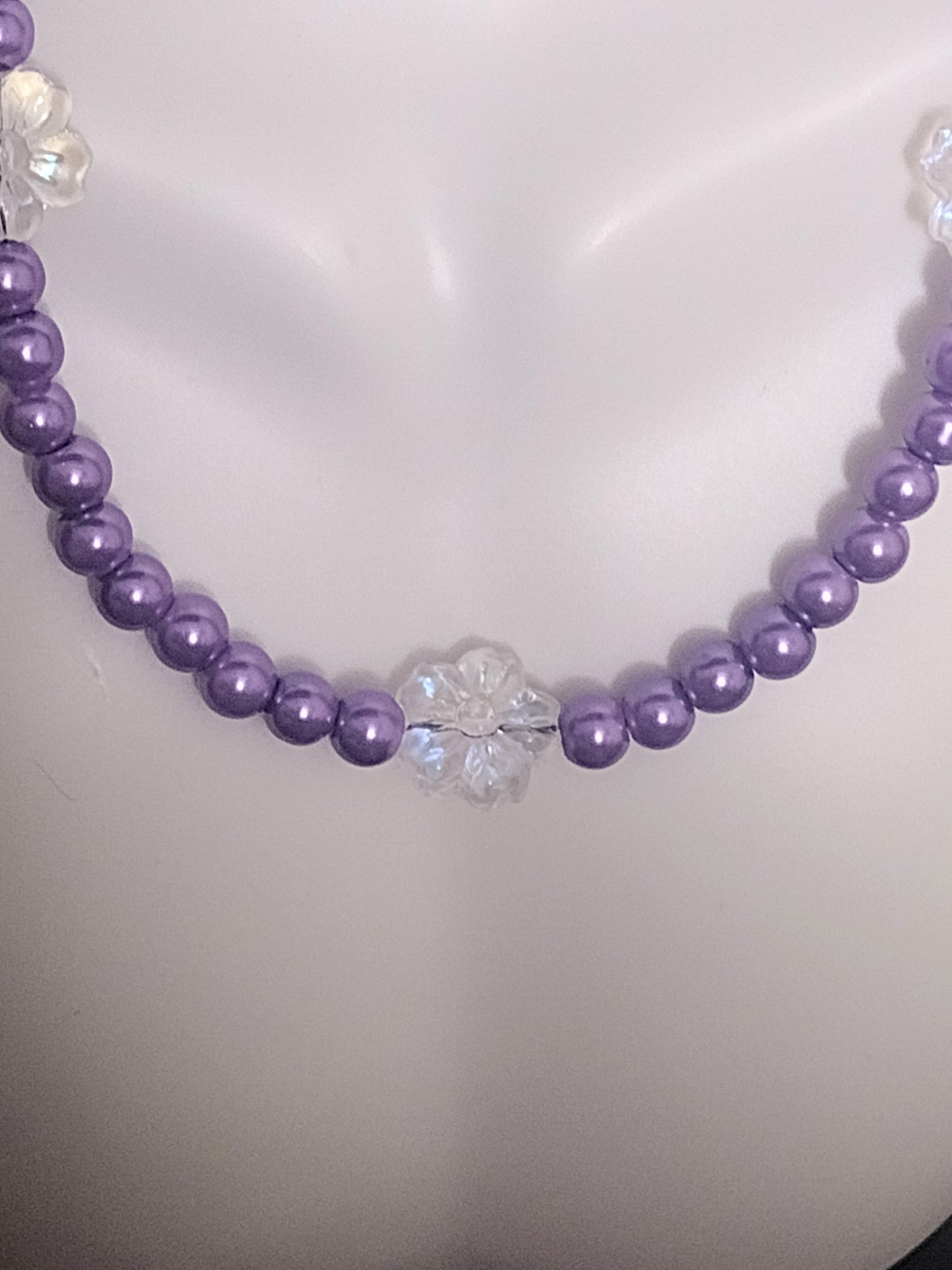 "Spring Pearls" Glass Pearl Beaded Necklace, Stainless Steel, Magnetic Clasp, 6 Colors