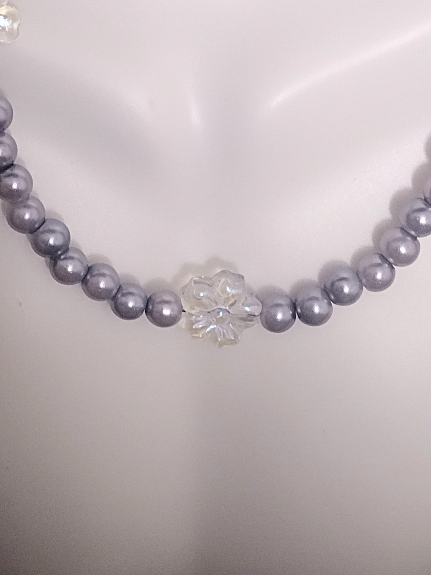 "Spring Pearls" Glass Pearl Beaded Necklace, Stainless Steel, Magnetic Clasp, 6 Colors