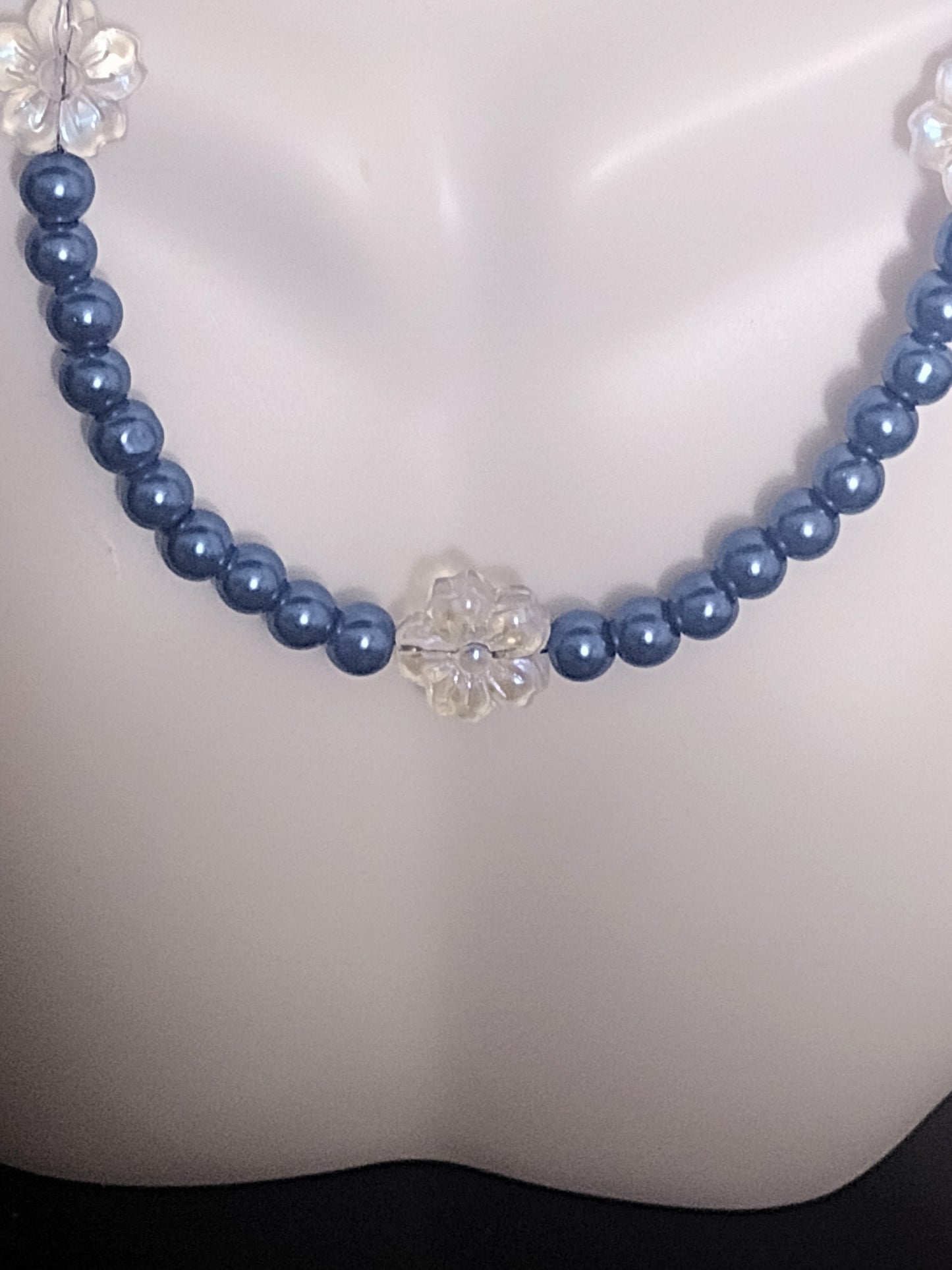 "Spring Pearls" Glass Pearl Beaded Necklace, Stainless Steel, Magnetic Clasp, 6 Colors