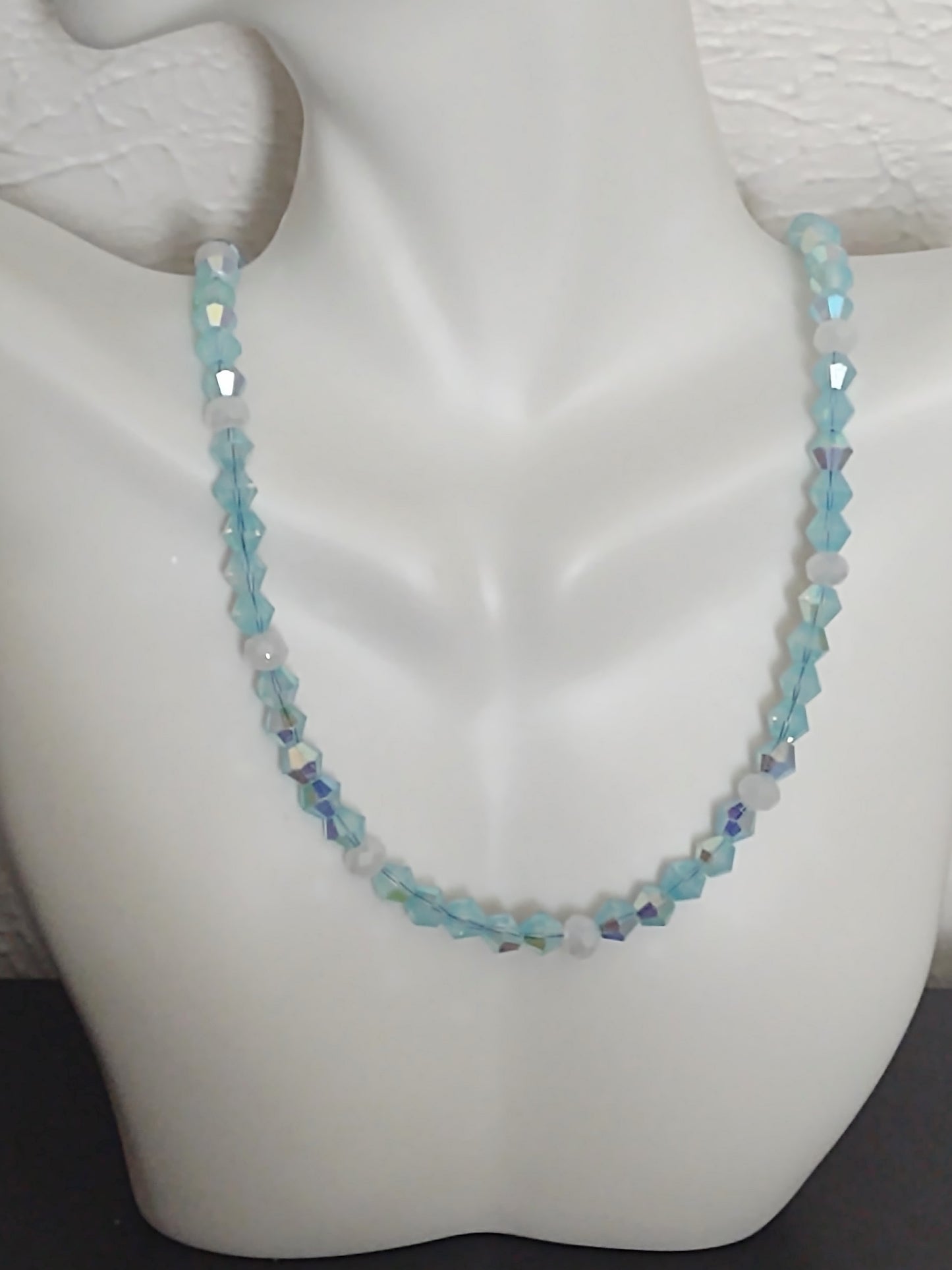 "Pastel Spring" Glass Beaded Necklace, Stainless Steel, Magnetic Clasp, 6 Colors