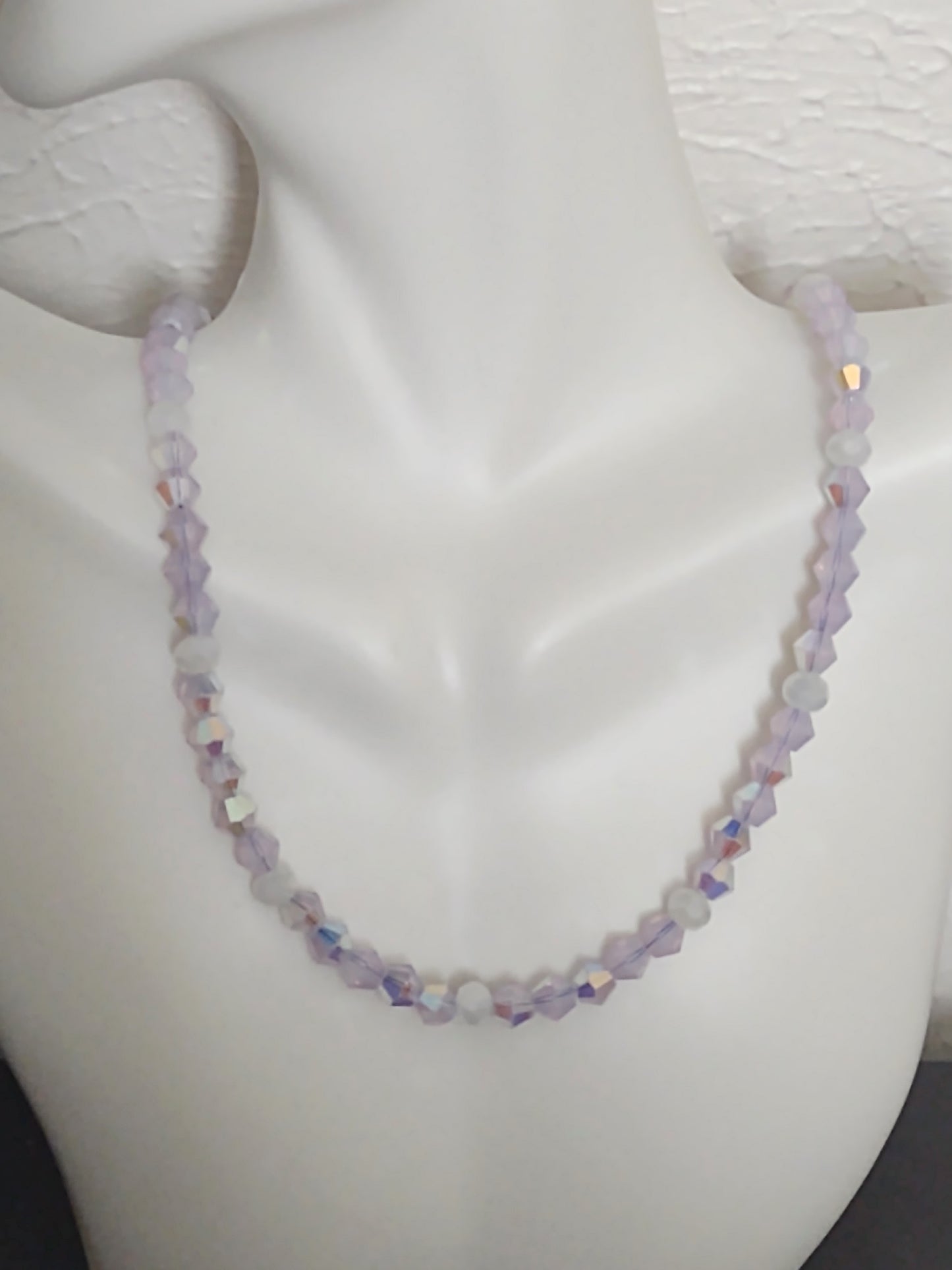 "Pastel Spring" Glass Beaded Necklace, Stainless Steel, Magnetic Clasp, 6 Colors