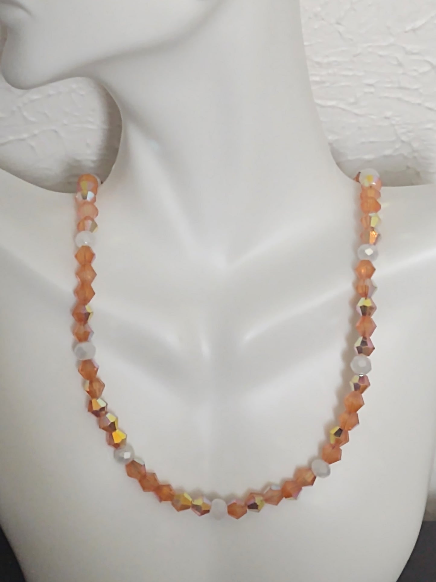 "Pastel Spring" Glass Beaded Necklace, Stainless Steel, Magnetic Clasp, 6 Colors