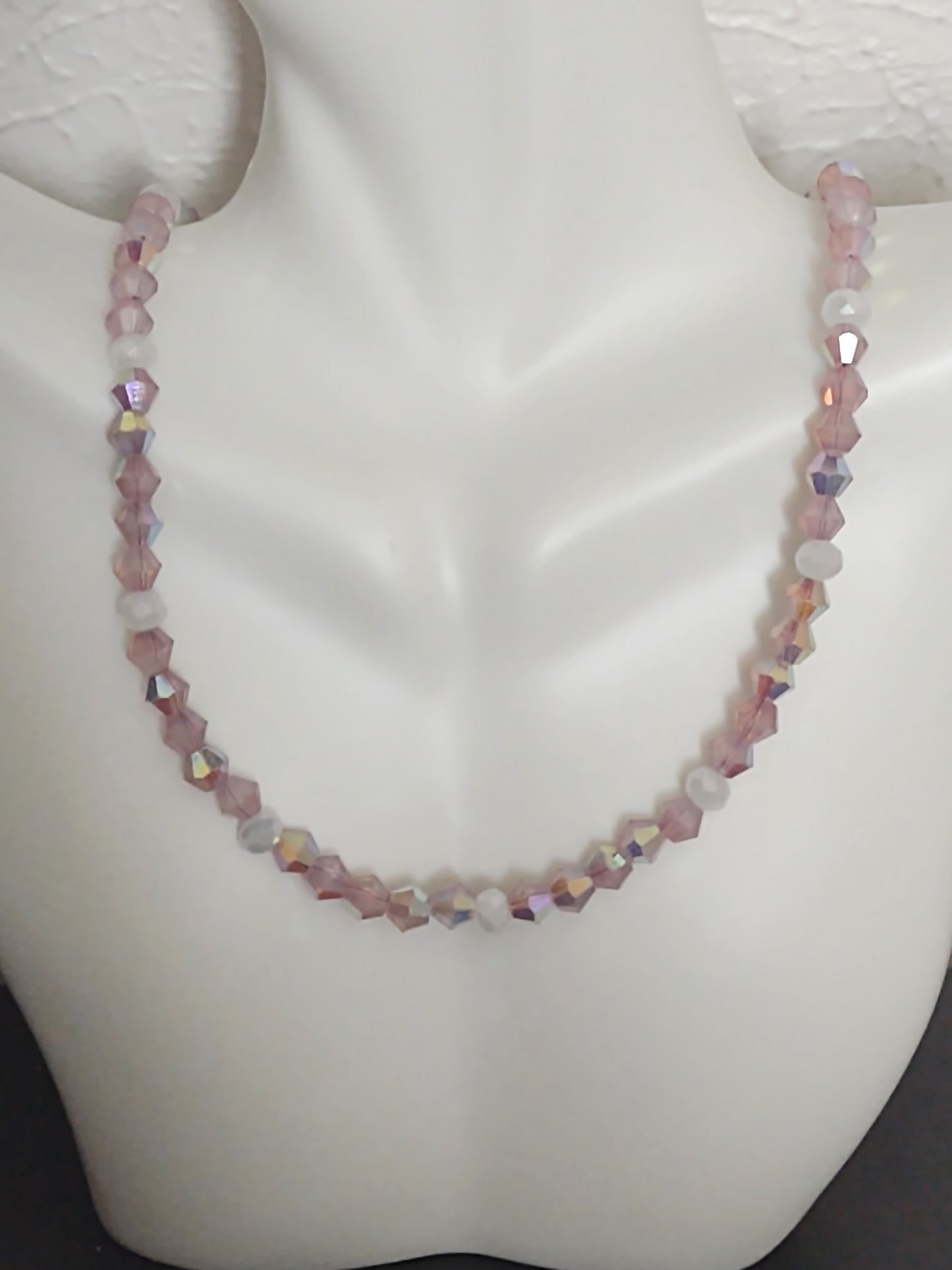 "Pastel Spring" Glass Beaded Necklace, Stainless Steel, Magnetic Clasp, 6 Colors