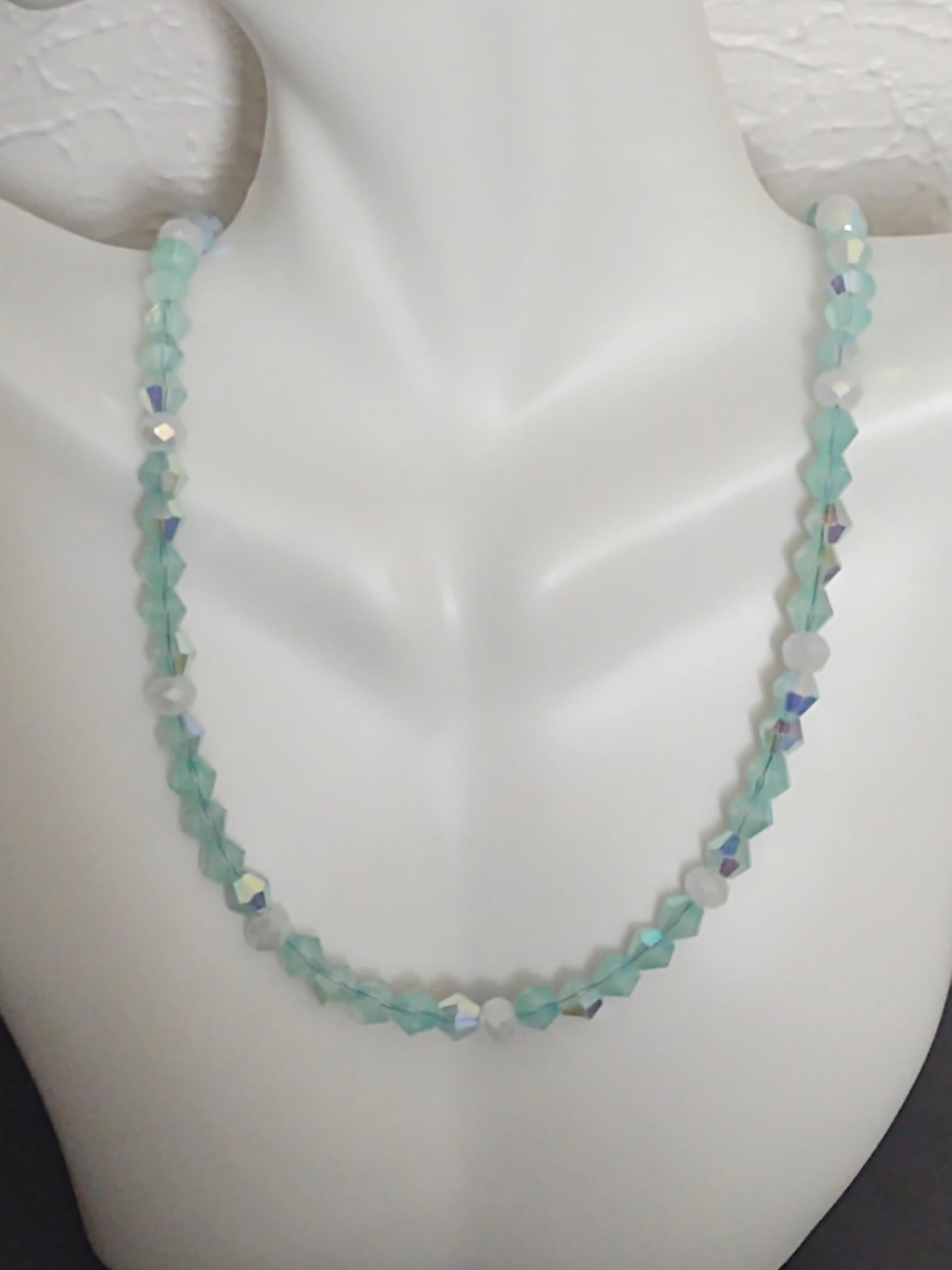 "Pastel Spring" Glass Beaded Necklace, Stainless Steel, Magnetic Clasp, 6 Colors