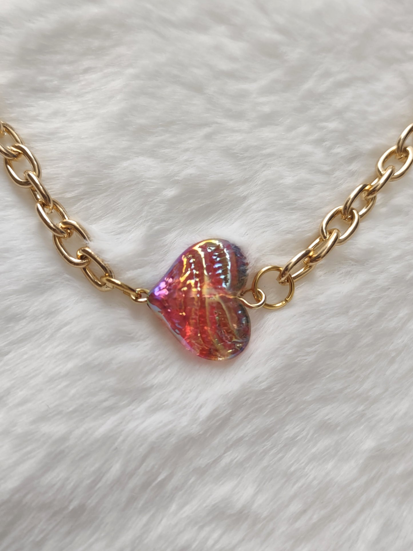 "Stars or Hearts" Gold Stainless Steel Necklace, Magnetic Clasp, 2 Options
