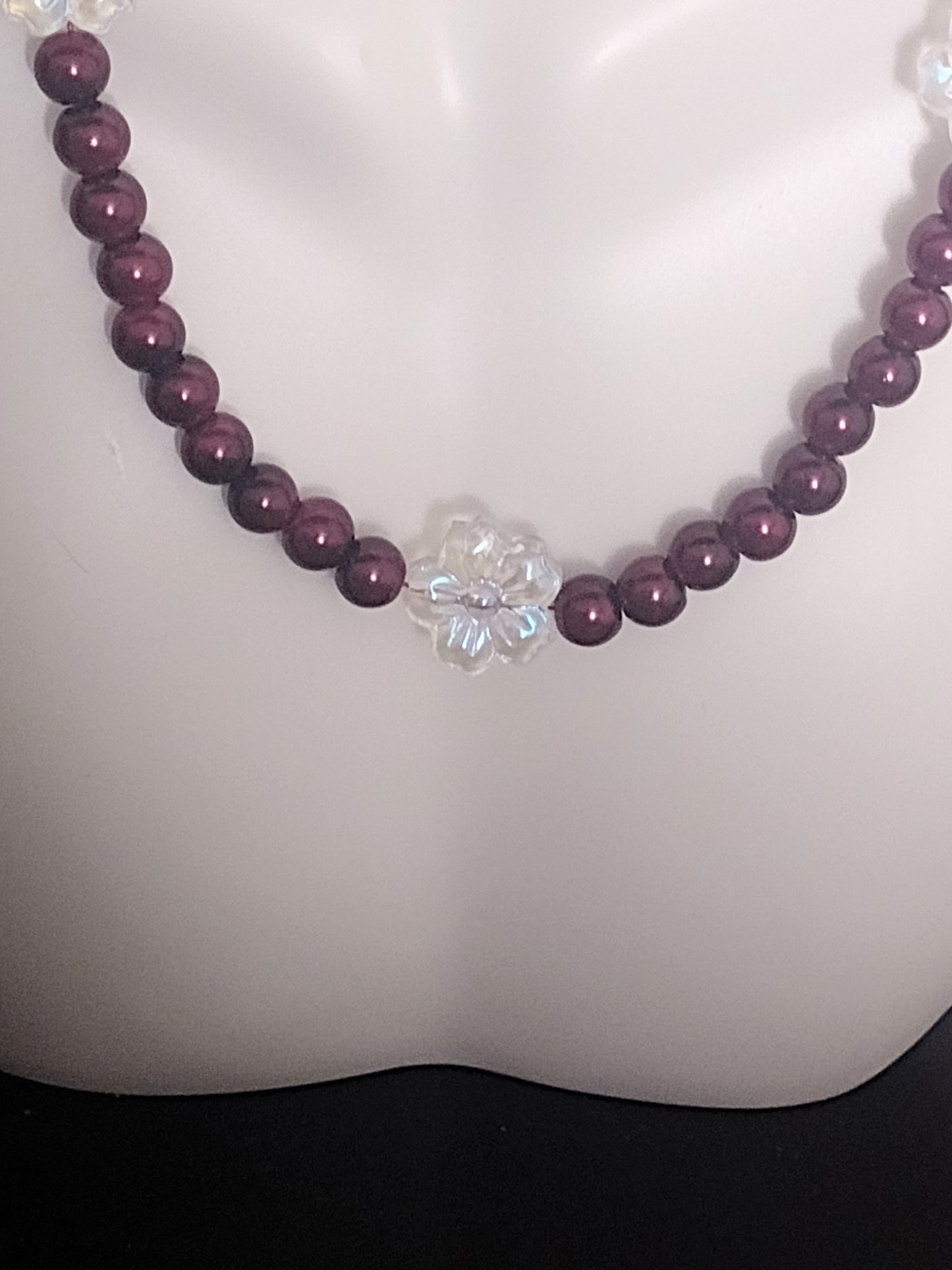 "Spring Pearls" Glass Pearl Beaded Necklace, Stainless Steel, Magnetic Clasp, 6 Colors