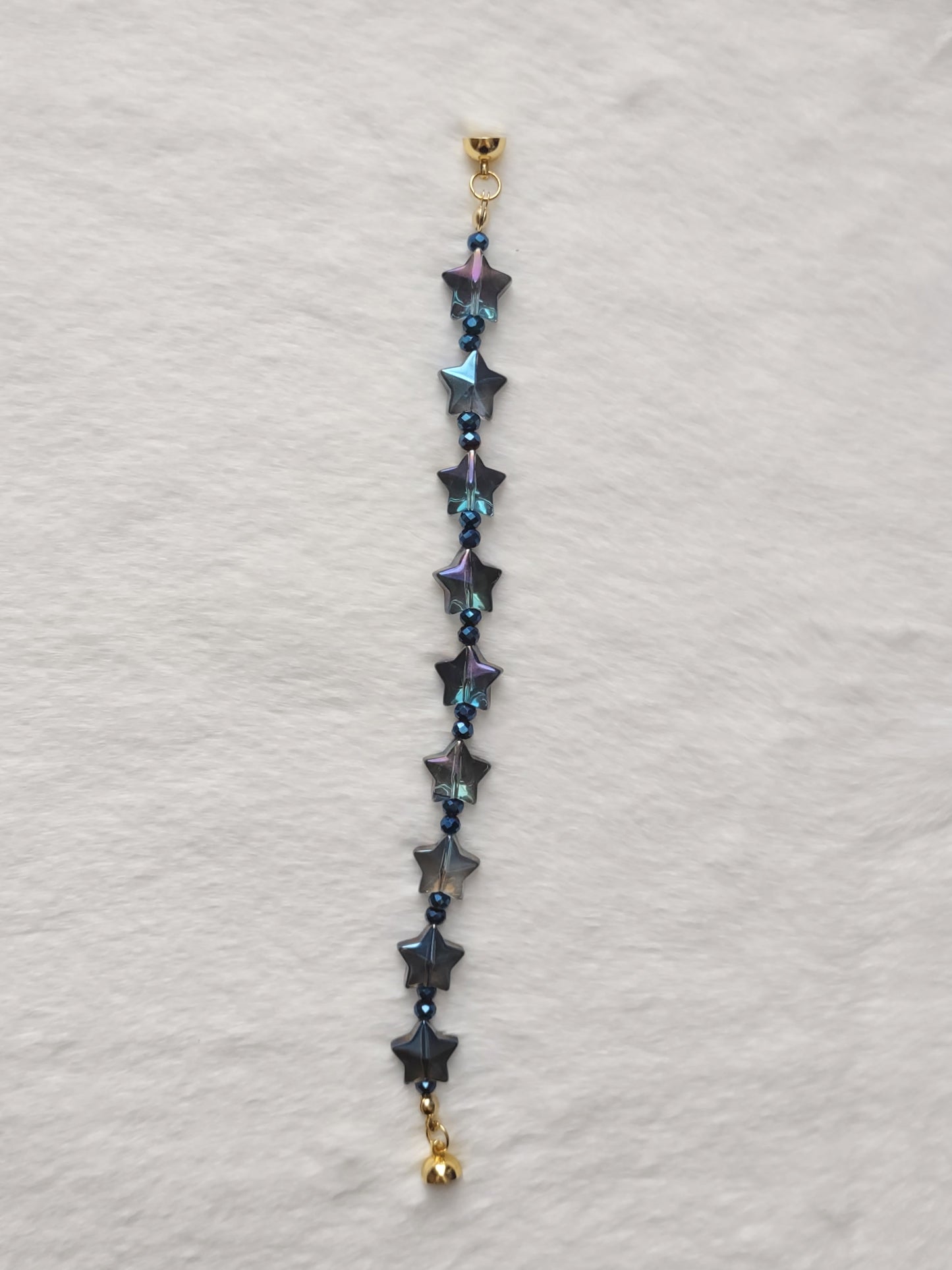 "Starfire" AB Glass Bead Star Bracelet, Magnetic Clasp, Stainless Steel, 2 Colors