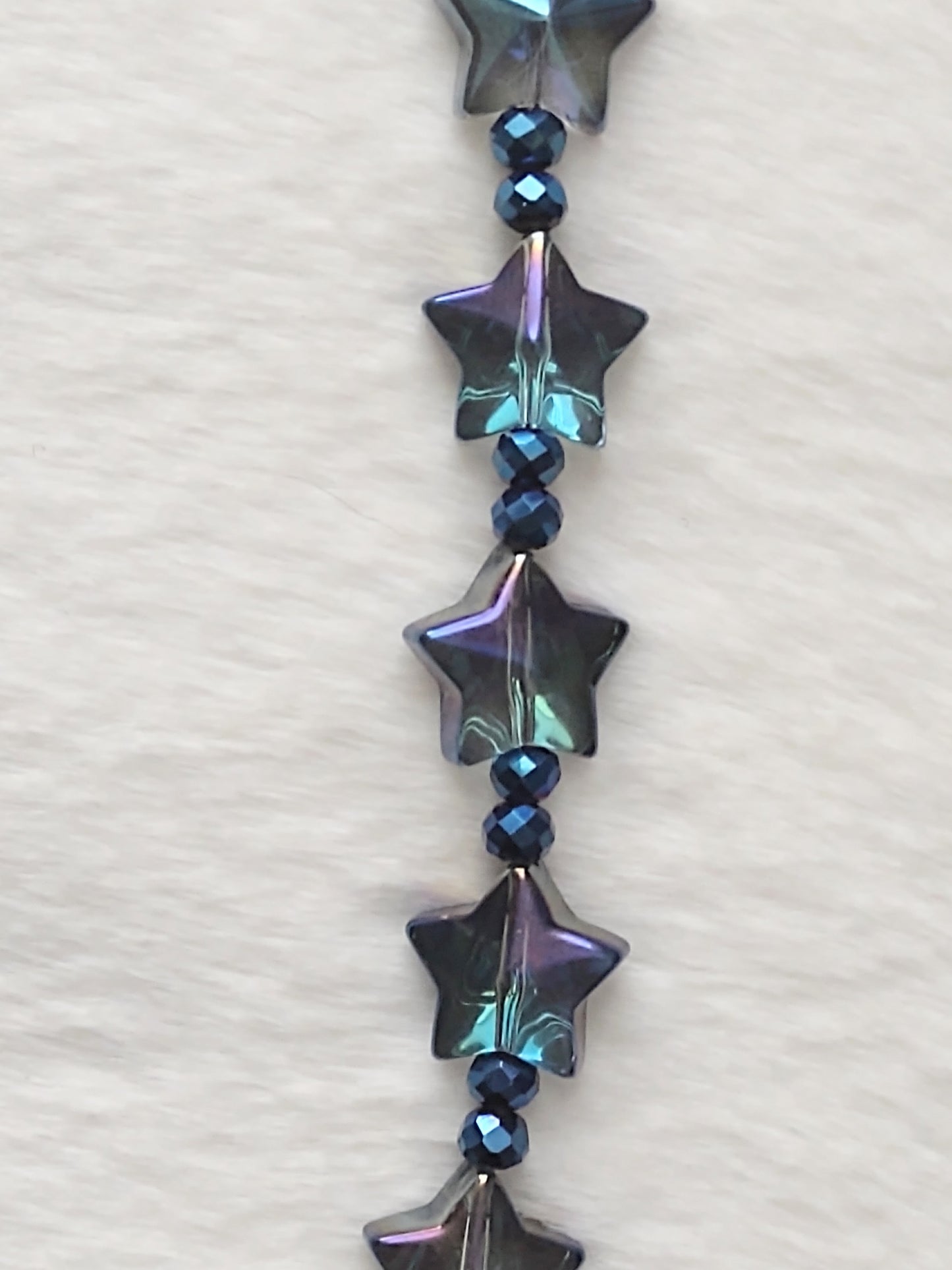 "Starfire" AB Glass Bead Star Bracelet, Magnetic Clasp, Stainless Steel, 2 Colors